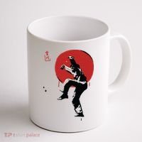 Sumi Ink Crane Kick Coffee Mug thumb 1