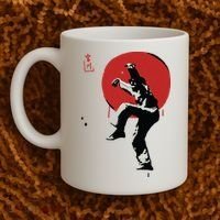 Sumi Ink Crane Kick Coffee Mug thumb 2