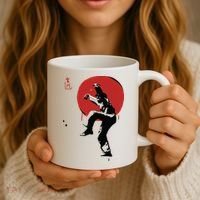 Sumi Ink Crane Kick Coffee Mug thumb 3