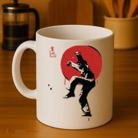 Sumi Ink Crane Kick Coffee Mug thumb 4