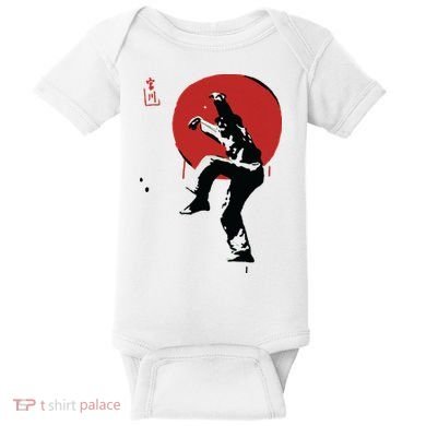 Sumi Ink Crane Kick Baby Bodysuit