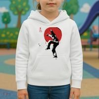 Sumi Ink Crane Kick Kids Hoodie thumb 3