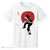 Sumi Ink Crane Kick Kids T-Shirt thumb 0