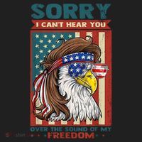 Sorry I Cant Hear You Over The Sound Of My Freedom Eagle Beanie thumb 2