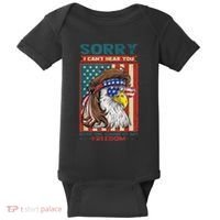 Sorry I Cant Hear You Over The Sound Of My Freedom Eagle Baby Bodysuit thumb 0