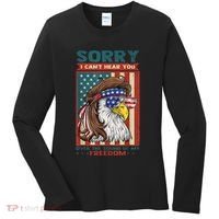 Sorry I Cant Hear You Over The Sound Of My Freedom Eagle Women's Long Sleeve Shirt thumb 0