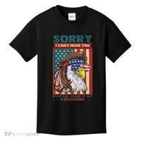 Sorry I Cant Hear You Over The Sound Of My Freedom Eagle Kids T-Shirt thumb 0