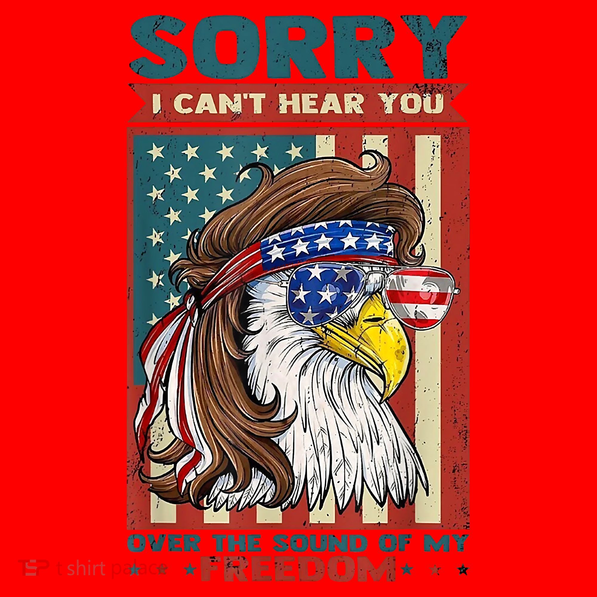 Sorry I Cant Hear You Over The Sound Of My Freedom Eagle Santa Hat
