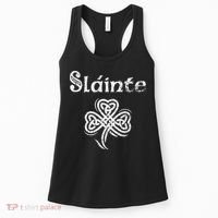Slainte Irish Cheers Good Health St Patricks Day Women's Tank Top thumb 0