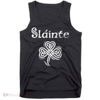 Slainte Irish Cheers Good Health St Patricks Day Tank Top thumb 0