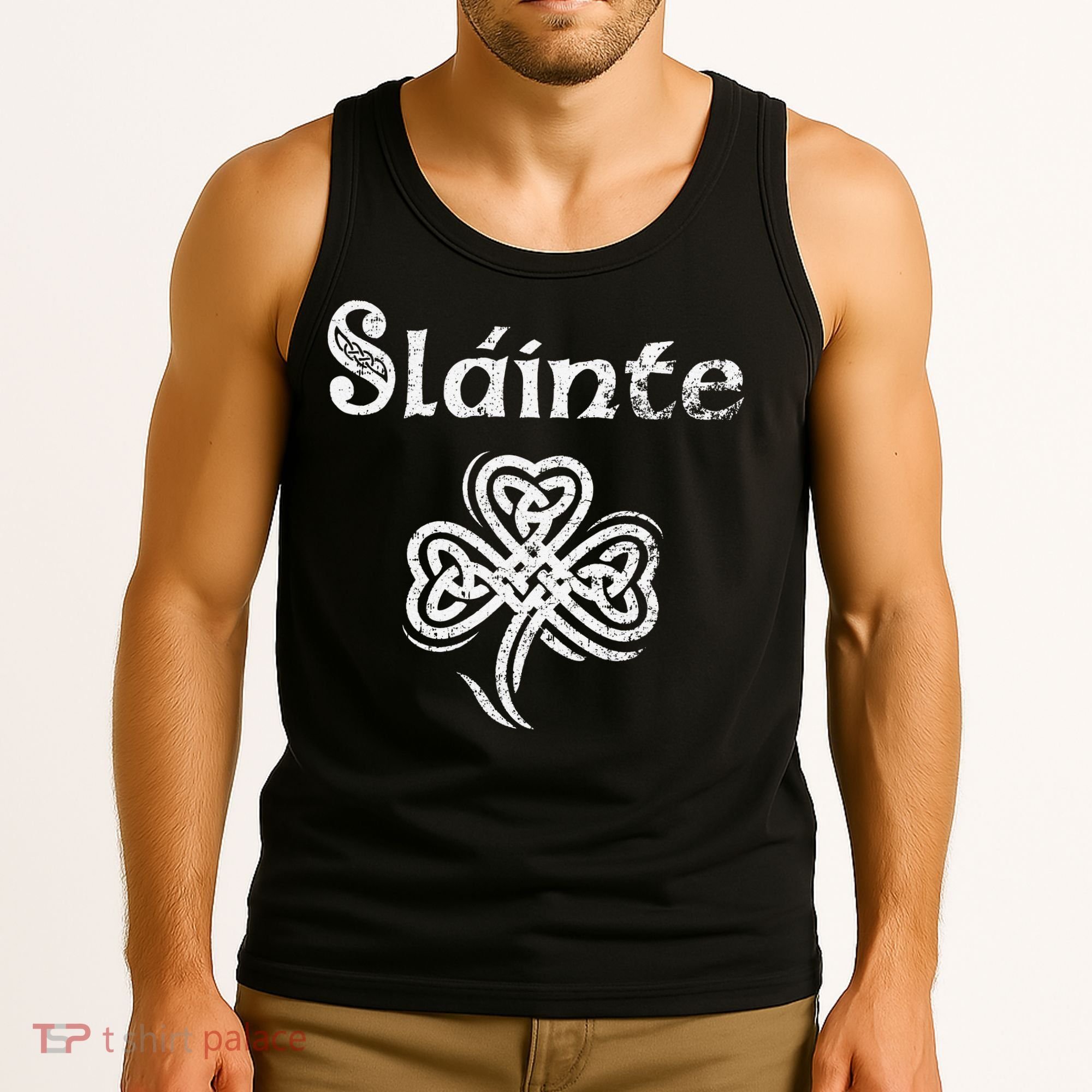Slainte Irish Cheers Good Health St Patricks Day Tank Top