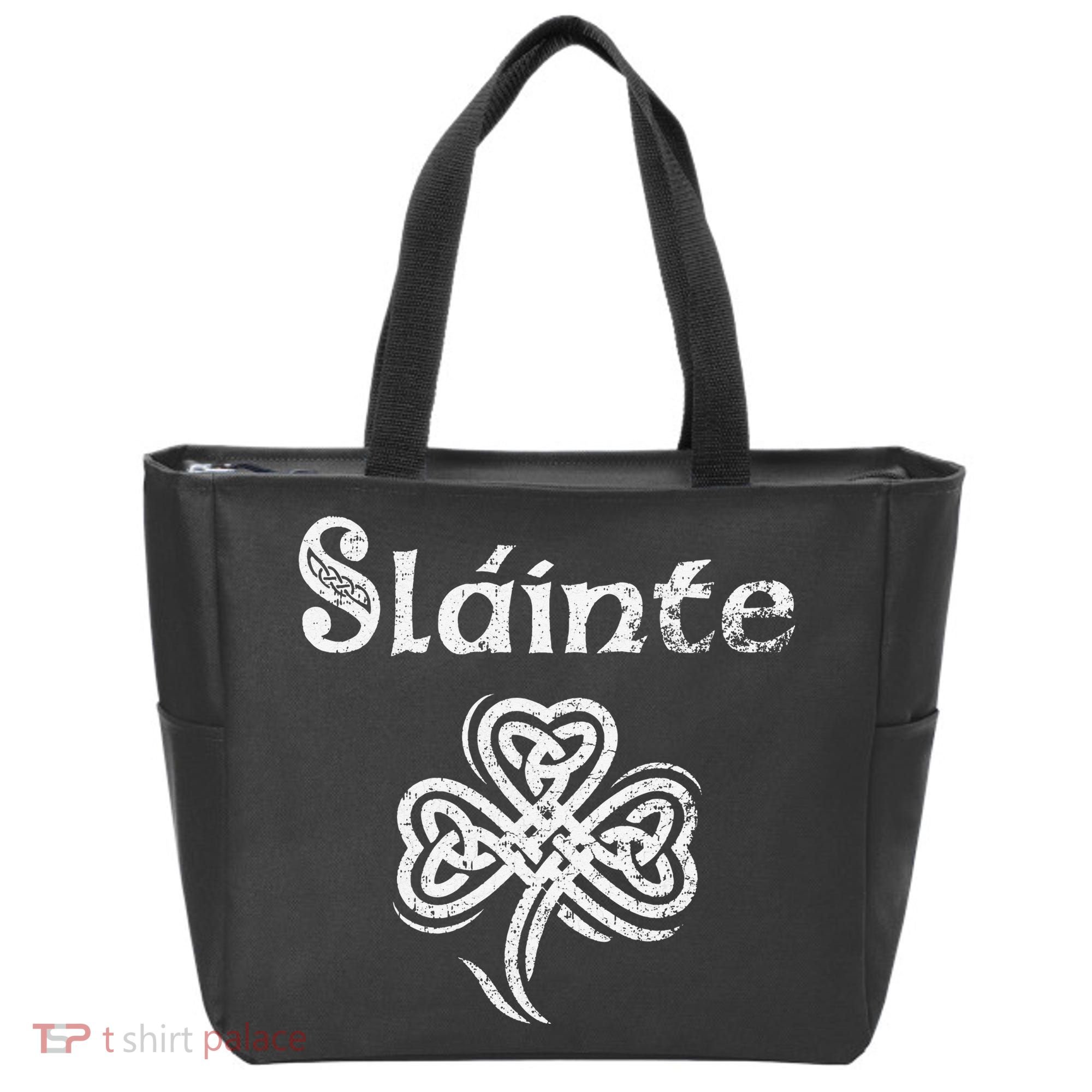 Slainte Irish Cheers Good Health St Patricks Day Tote Bag