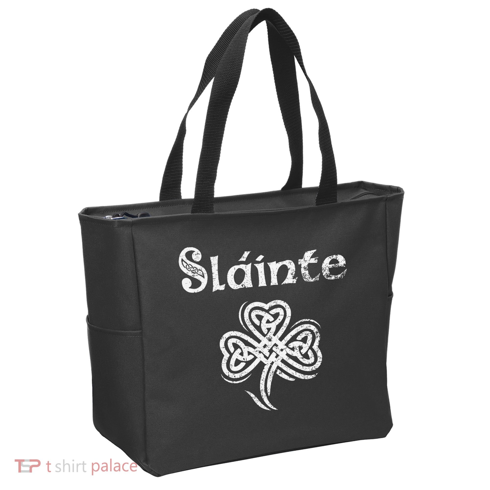 Slainte Irish Cheers Good Health St Patricks Day Tote Bag