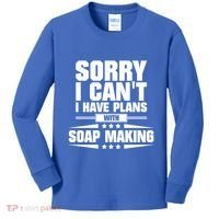 Sorry I CanT I Have Plans With Soap Making Meaningful Gift Kids Long Sleeve Shirt thumb 0