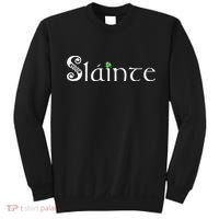 Slainte! Irish Cheers St Patrick's Day Leprechaun Toast Sweatshirt thumb 0