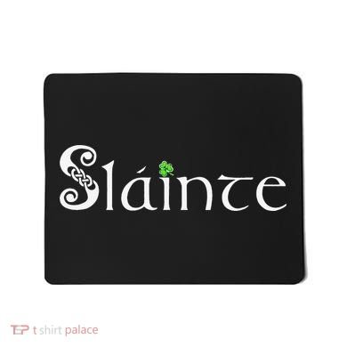 Slainte! Irish Cheers St Patrick's Day Leprechaun Toast Mousepad