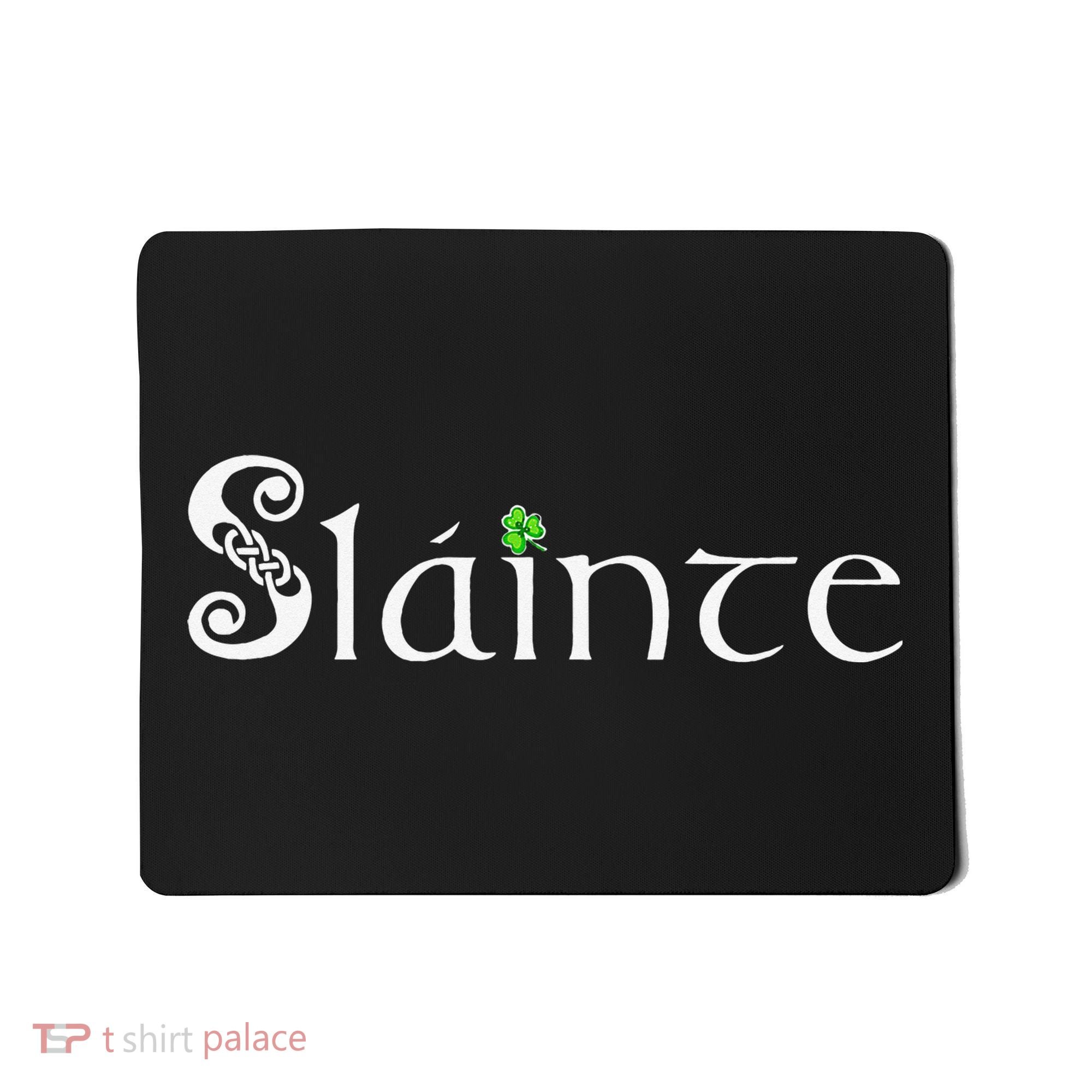 Slainte! Irish Cheers St Patrick's Day Leprechaun Toast Mousepad
