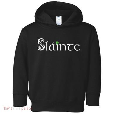Slainte! Irish Cheers St Patrick's Day Leprechaun Toast Toddler Hoodie