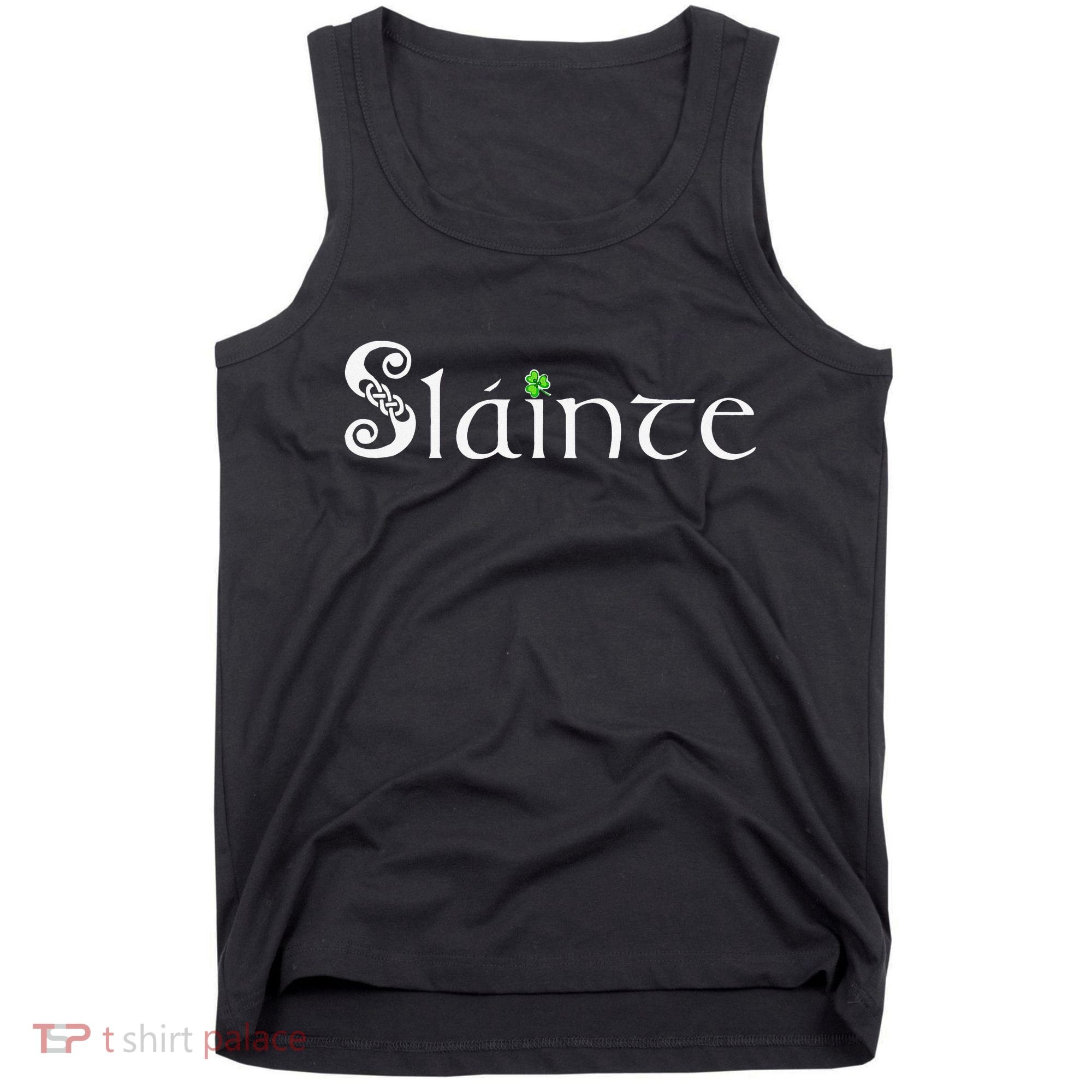 Slainte! Irish Cheers St Patrick's Day Leprechaun Toast Tank Top