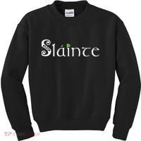 Slainte! Irish Cheers St Patrick's Day Leprechaun Toast Kids Sweatshirt thumb 0