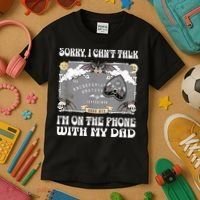 Sorry I CanT Talk IM On The Phone With My Dad Ouija Board Kids T-Shirt thumb 3