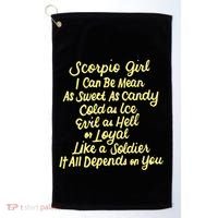 Scorpio I Can Be Mean Zodiac October November Birthday Gift Golf Towel thumb 0