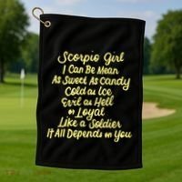Scorpio I Can Be Mean Zodiac October November Birthday Gift Golf Towel thumb 1