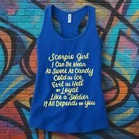 Scorpio I Can Be Mean Zodiac October November Birthday Gift Women's Tank Top thumb 3