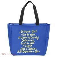 Scorpio I Can Be Mean Zodiac October November Birthday Gift Tote Bag thumb 0