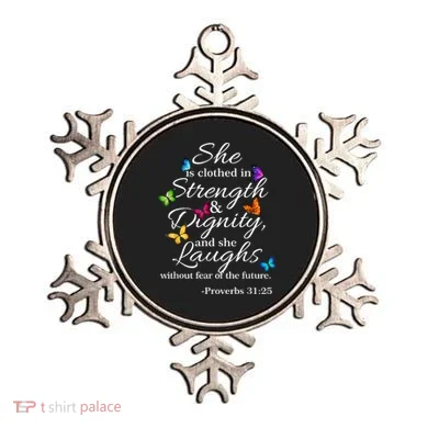She Is Clothed Strength & Dignity Proverbs Ornament