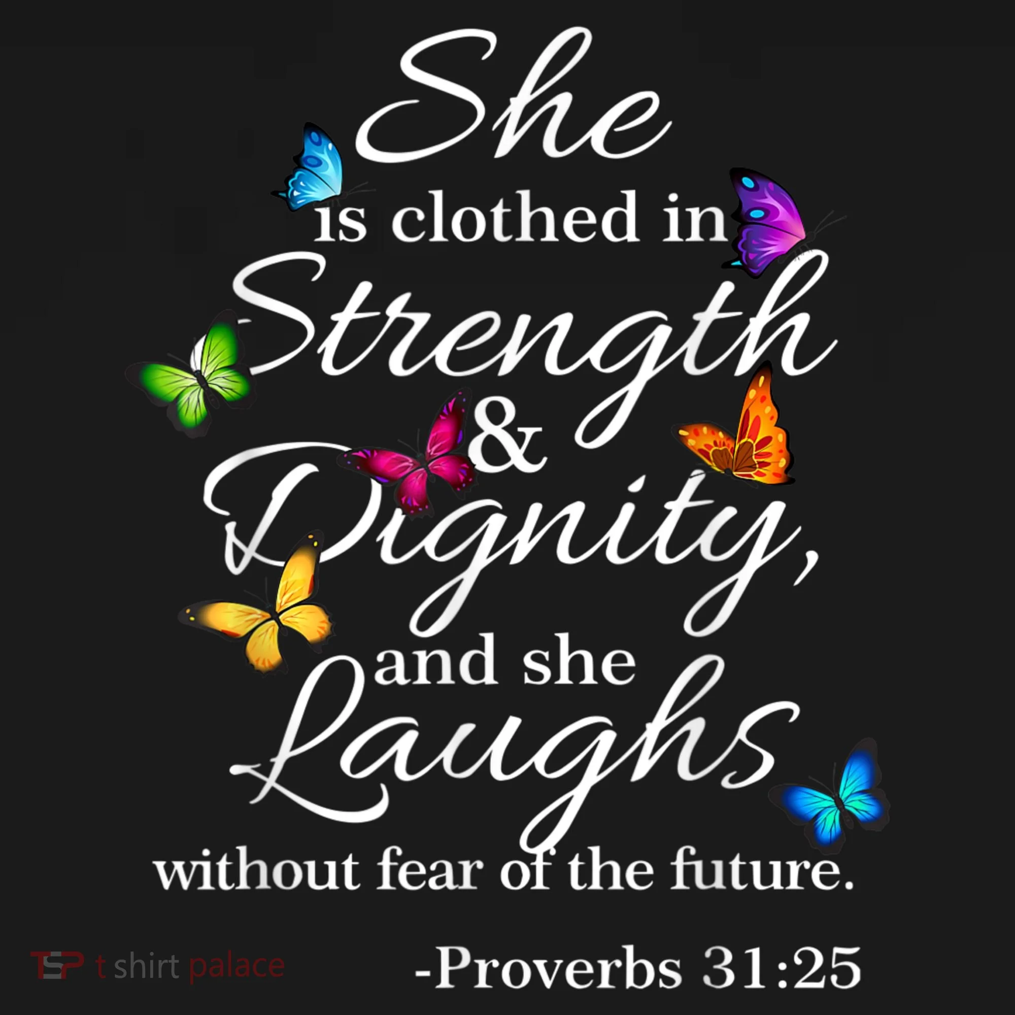 She Is Clothed Strength & Dignity Proverbs Kids Sweatshirt