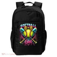 Softball Ice Cream Drip Coquette Bow Softball Vibes Backpack thumb 0