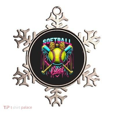 Softball Ice Cream Drip Coquette Bow Softball Vibes Ornament