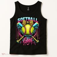 Softball Ice Cream Drip Coquette Bow Softball Vibes Tank Top thumb 2
