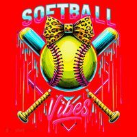 Softball Ice Cream Drip Coquette Bow Softball Vibes Santa Hat thumb 1