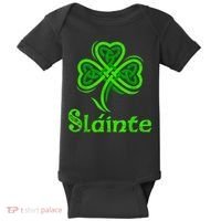 Slainte Irish Cheers Good Health St Patricks Day Slainte Baby Bodysuit thumb 0