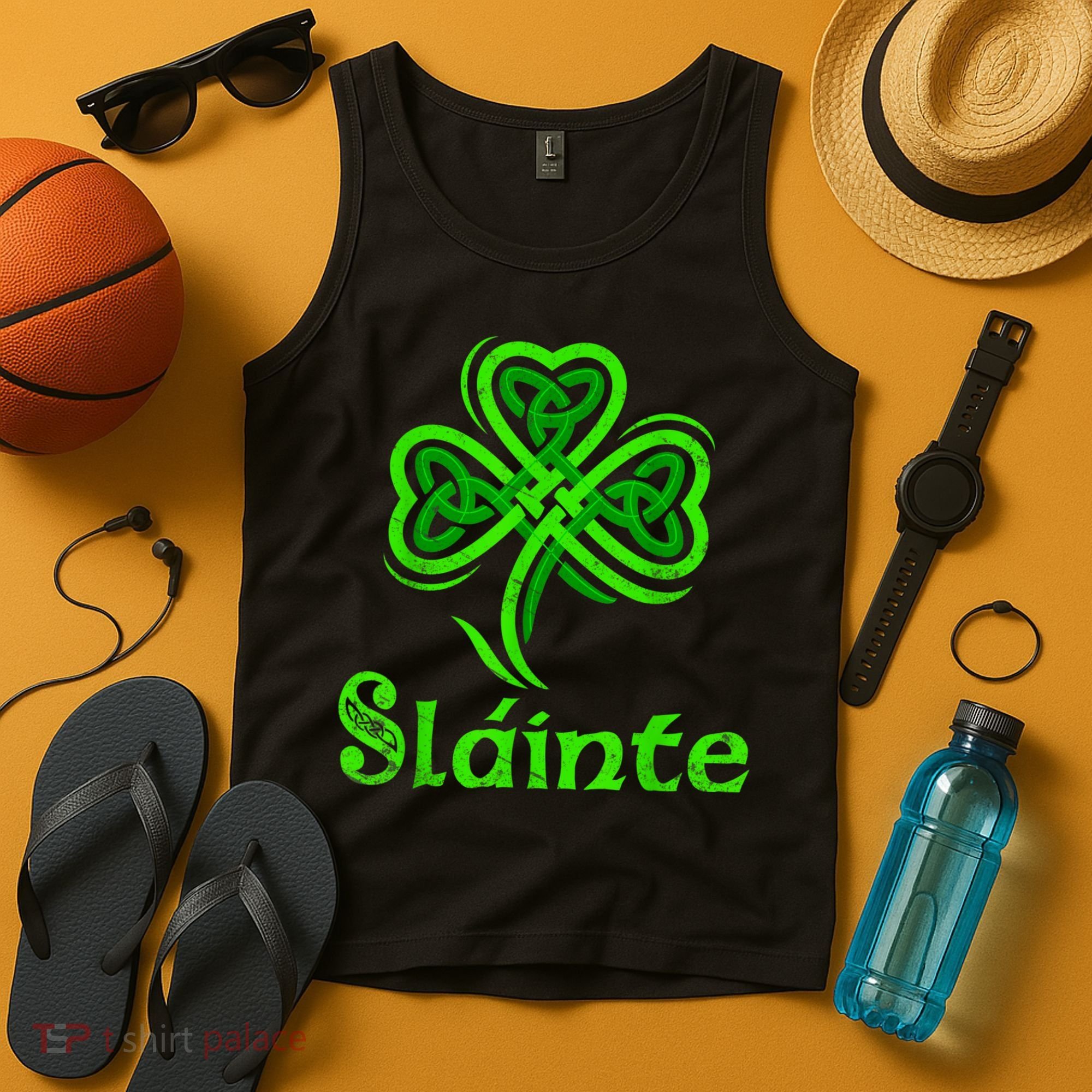 Slainte Irish Cheers Good Health St Patricks Day Slainte Tank Top