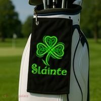 Slainte Irish Cheers Good Health St Patricks Day Slainte Golf Towel thumb 2