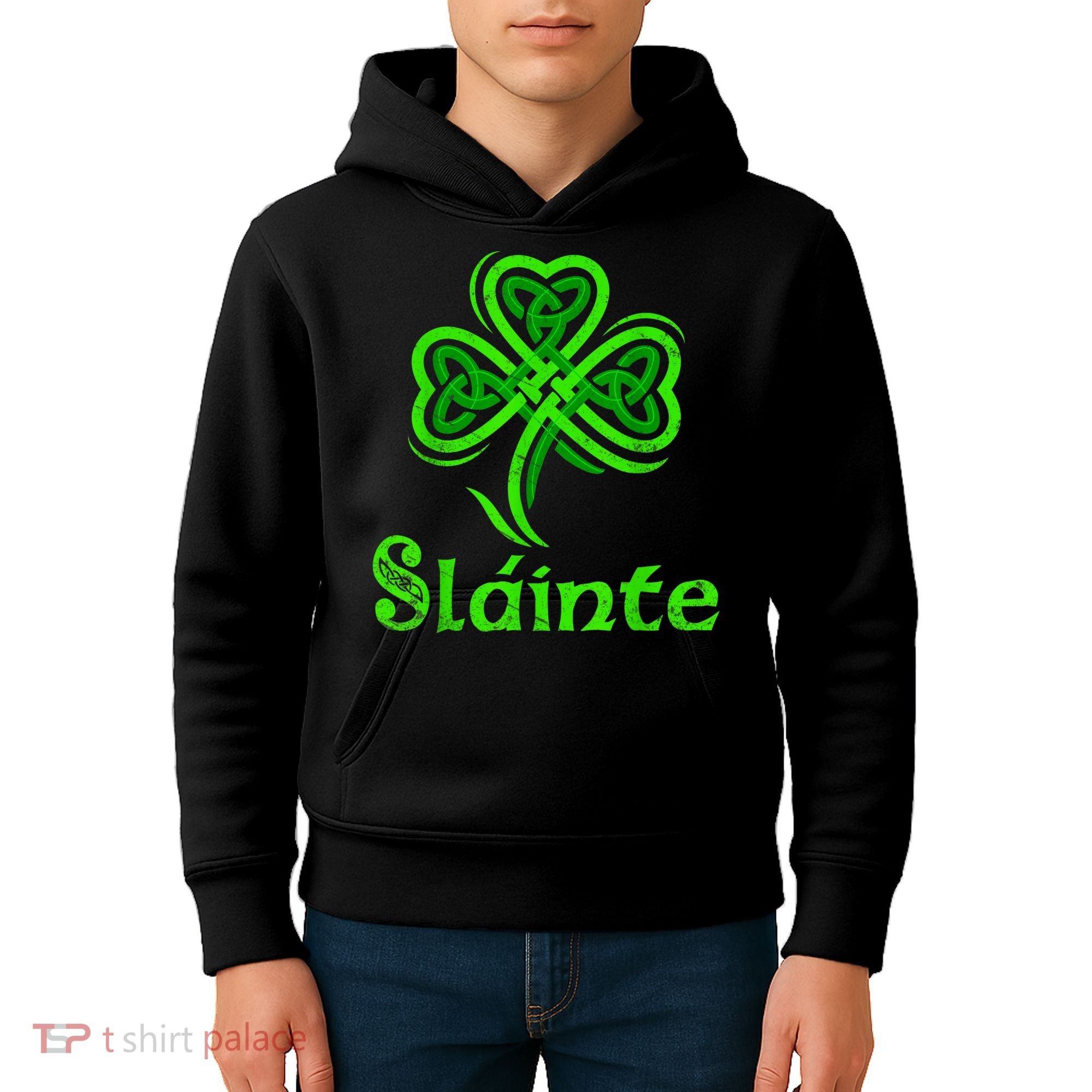 Slainte Irish Cheers Good Health St Patricks Day Slainte Kids Hoodie