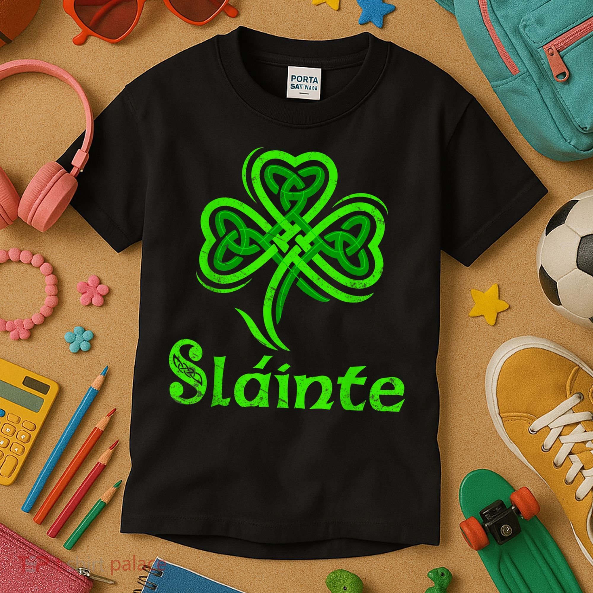 Slainte Irish Cheers Good Health St Patricks Day Slainte Kids T-Shirt