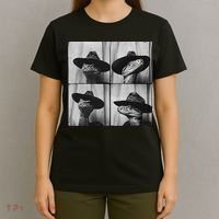 Snake In Cowboy Hat Funny Animal Photobooth Snake Owner T-Shirt thumb 4