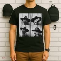 Snake In Cowboy Hat Funny Animal Photobooth Snake Owner T-Shirt thumb 6