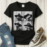 Snake In Cowboy Hat Funny Animal Photobooth Snake Owner Women's T-Shirt thumb 3