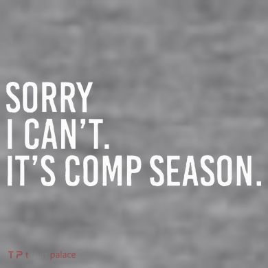 Sorry I CanT ItS Comp Season Cheer Comp Dance Women's Racerback Cropped Tank