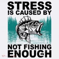 Stress Is Caused By Not Fishing Enough Women's Tank Top thumb 5
