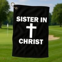 Sister In Christ Family Matching Golf Towel thumb 1