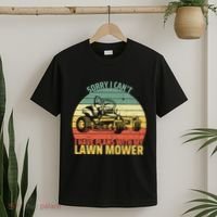 Sorry I CanT I Have Plans With Lawn Mower Cool Lawn Mowing T-Shirt thumb 2
