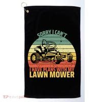 Sorry I CanT I Have Plans With Lawn Mower Cool Lawn Mowing Golf Towel thumb 0