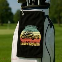 Sorry I CanT I Have Plans With Lawn Mower Cool Lawn Mowing Golf Towel thumb 2