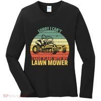 Sorry I CanT I Have Plans With Lawn Mower Cool Lawn Mowing Women's Long Sleeve Shirt thumb 0
